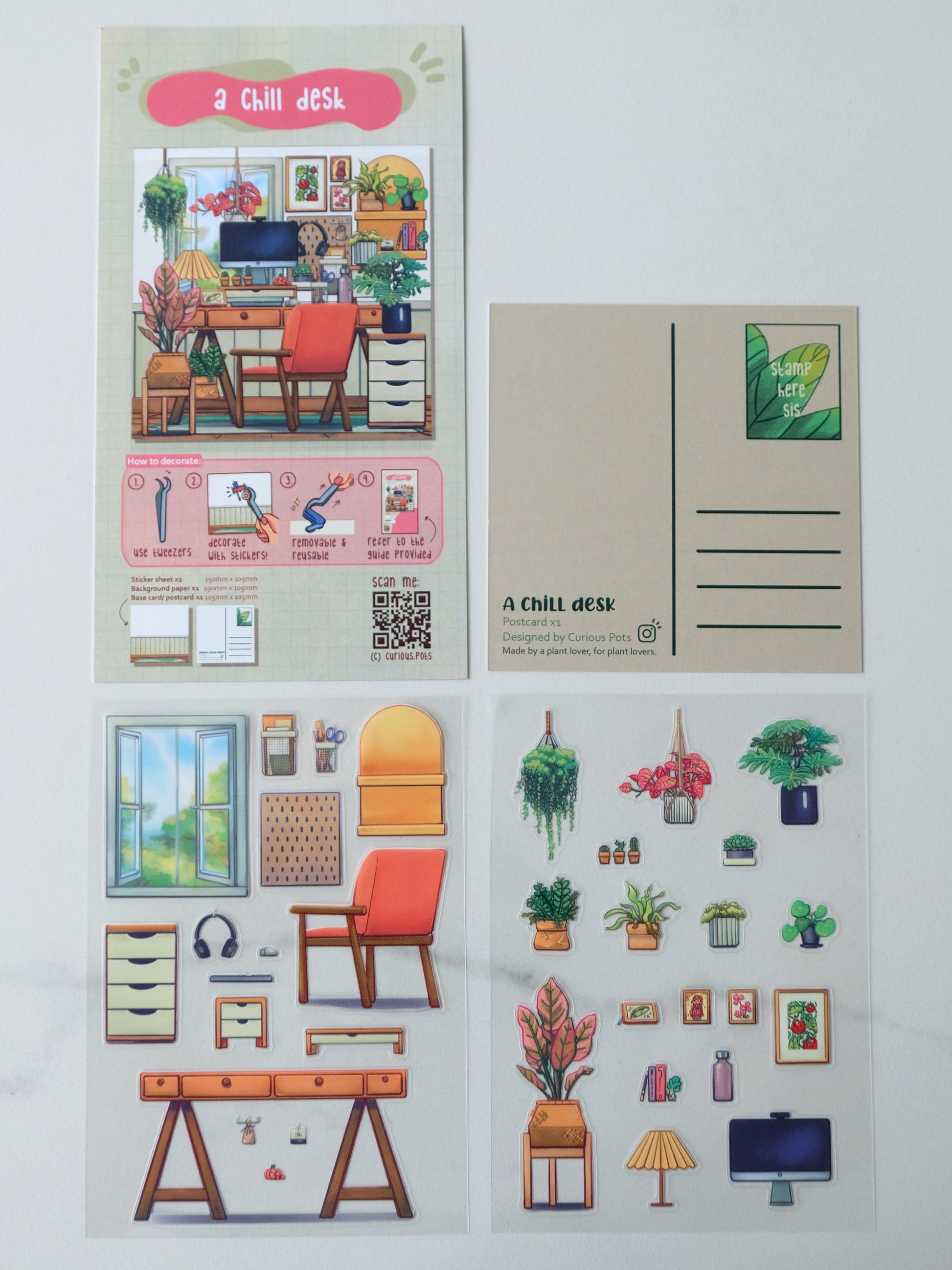 DIY Sticker Pack - A Chill Desk