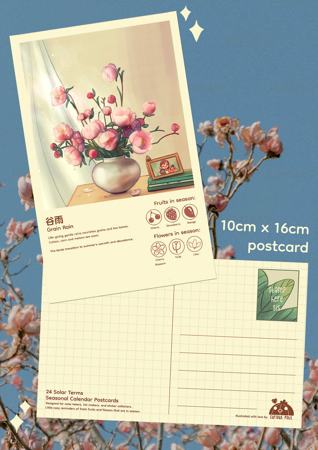 Postcard - Peony Bouquet