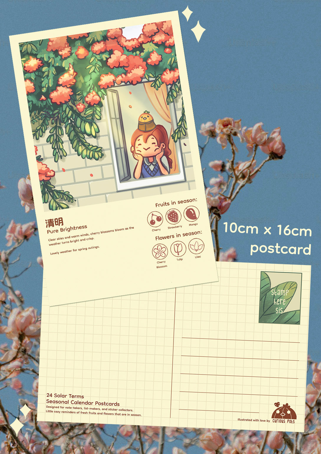 Postcard - Spring Breeze by the Window