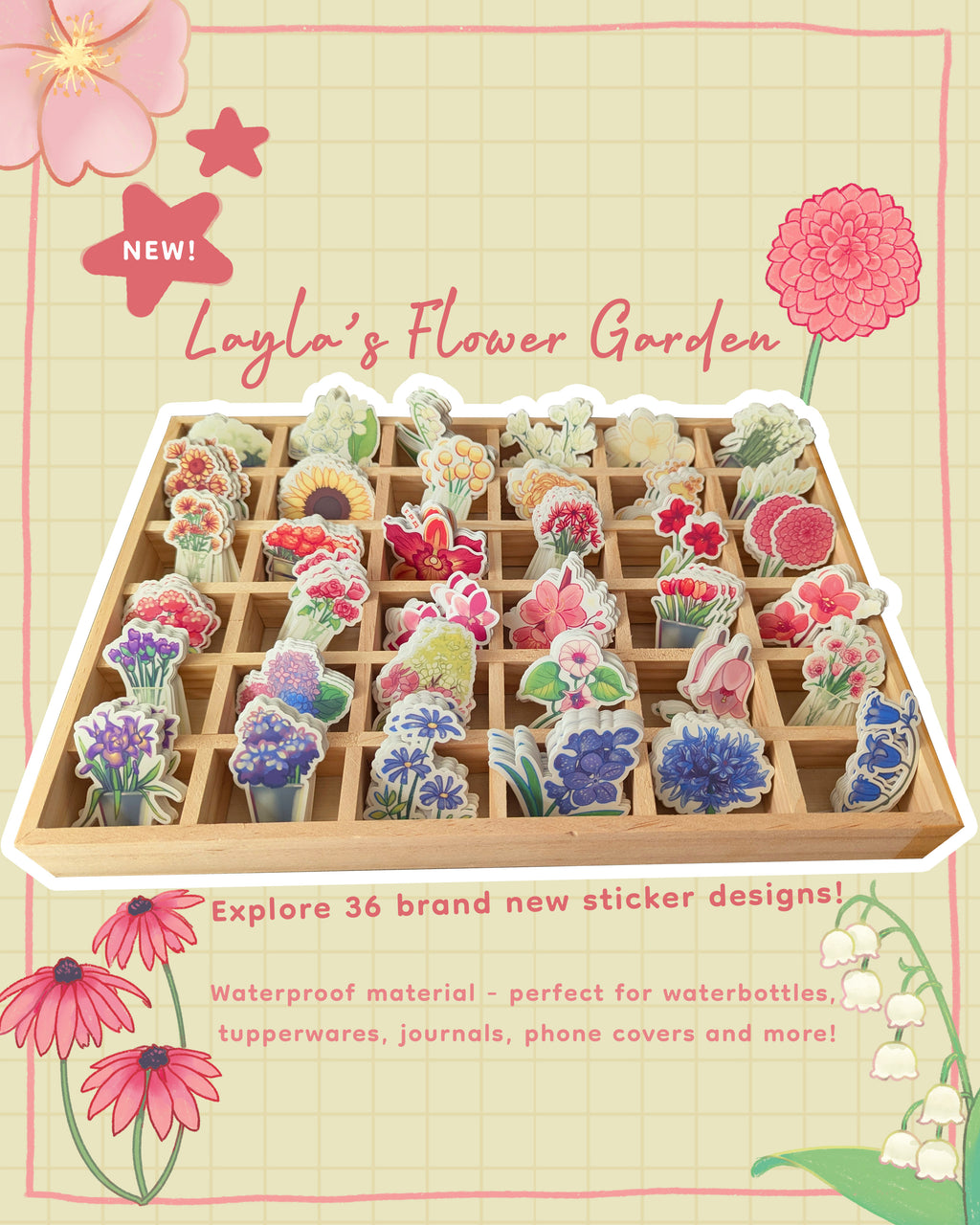 Flower Stickers - Layla's Flower Garden