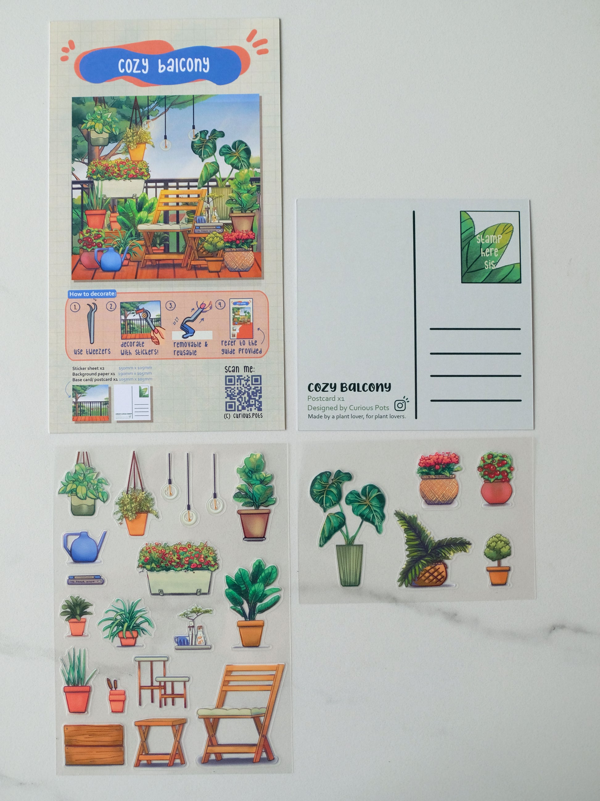 DIY Sticker Pack - Cozy Balcony