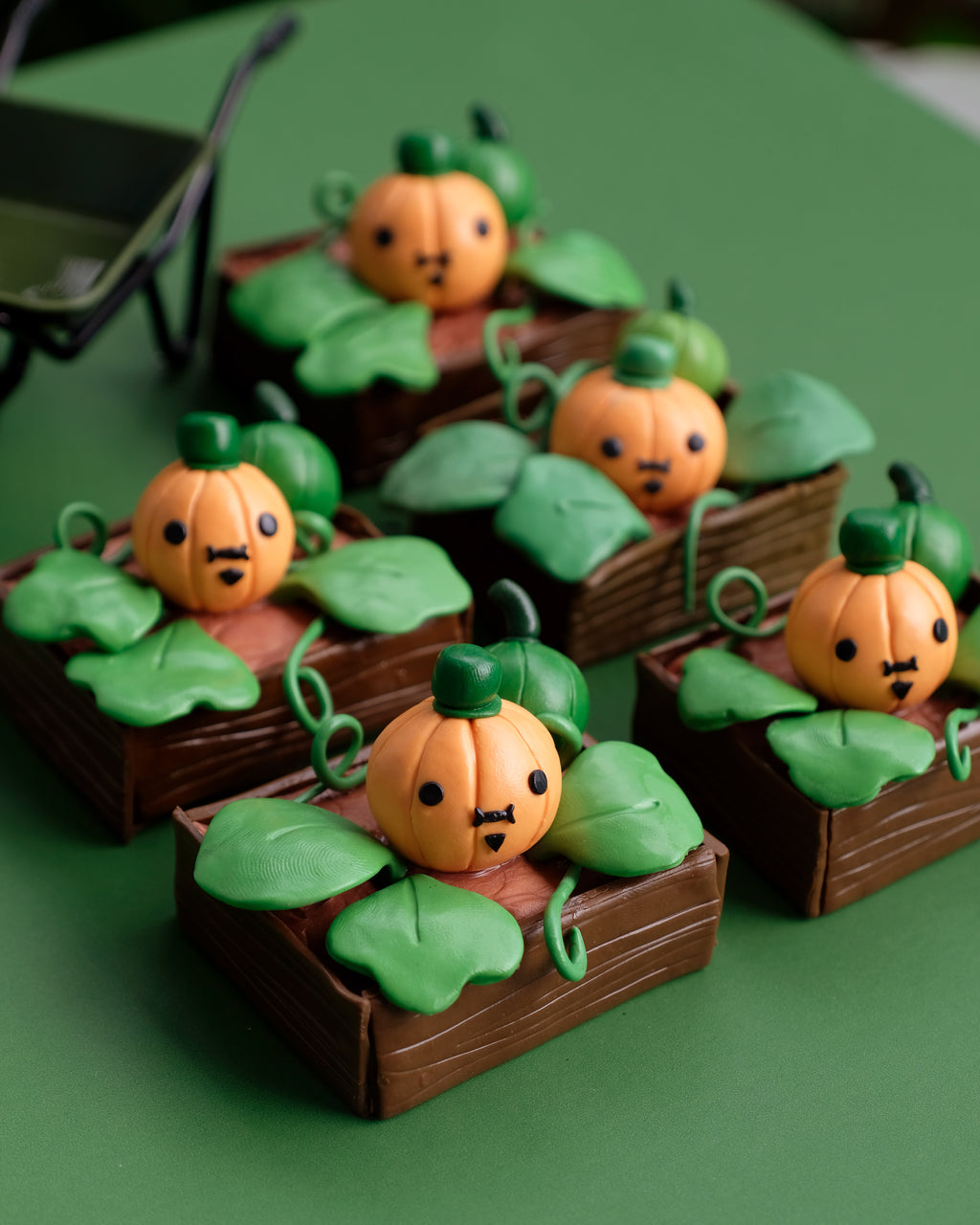 Polymer Clay Pumpkin Patch Desk Buddy