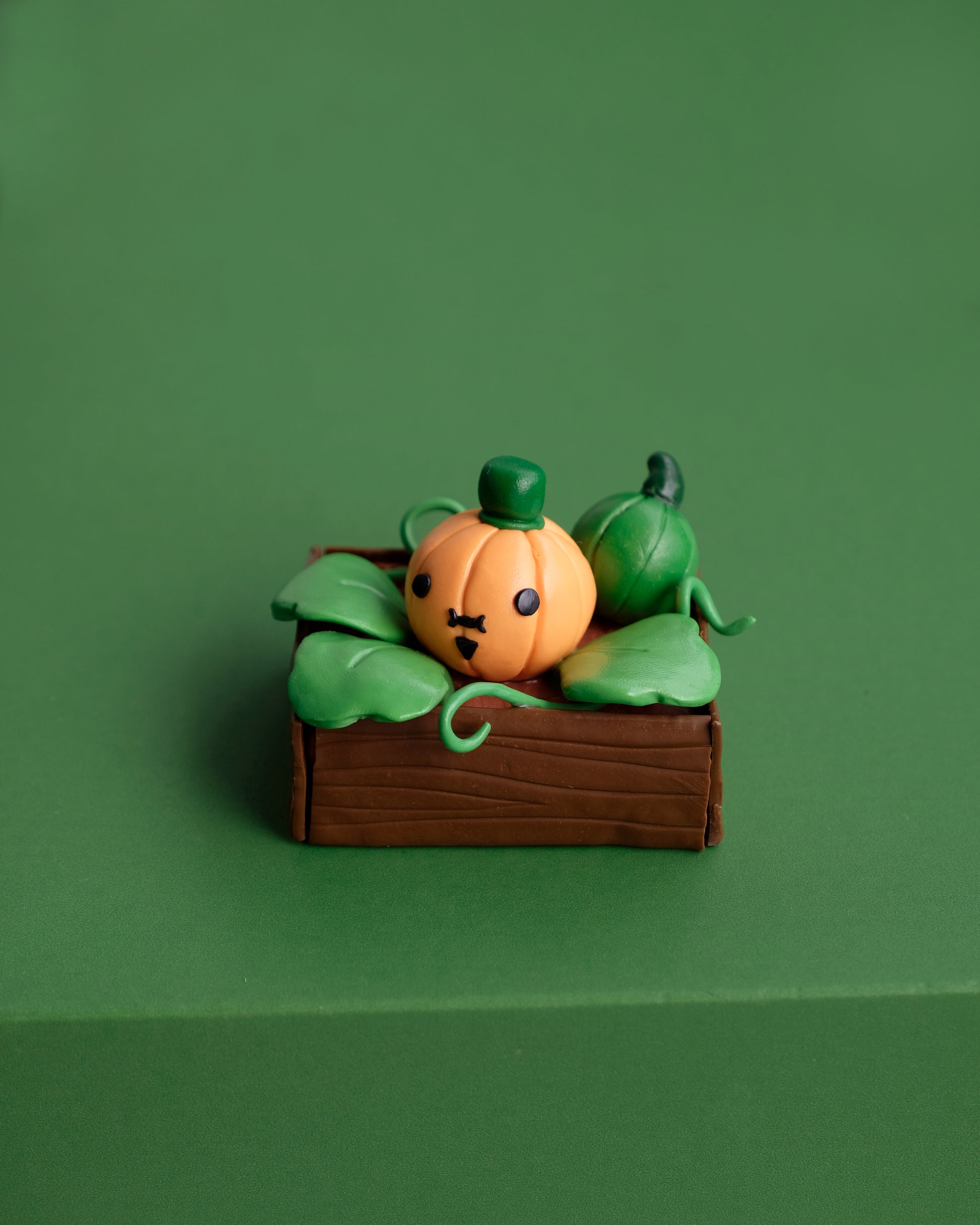 Polymer Clay Pumpkin Patch Desk Buddy