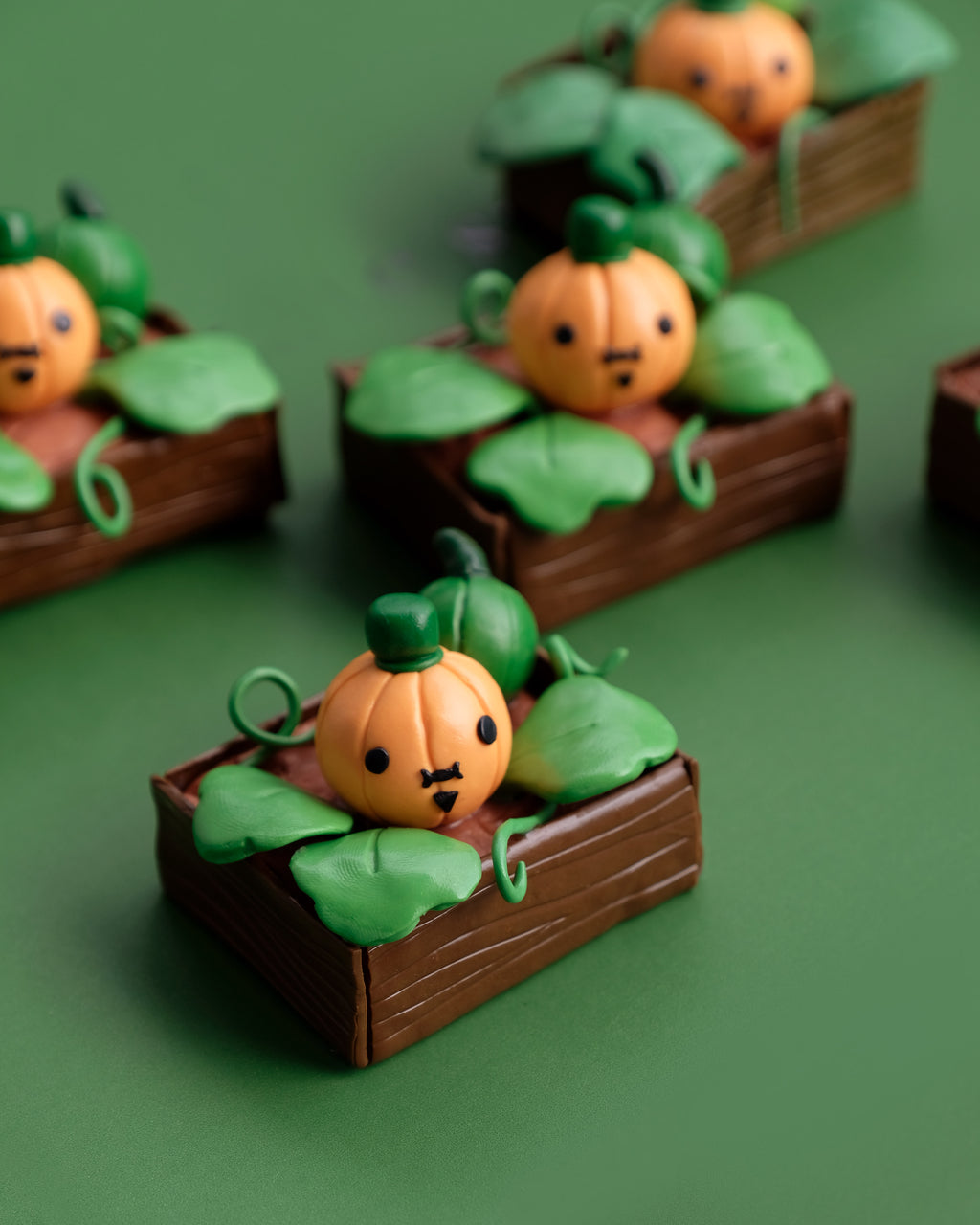 Polymer Clay Pumpkin Patch Desk Buddy