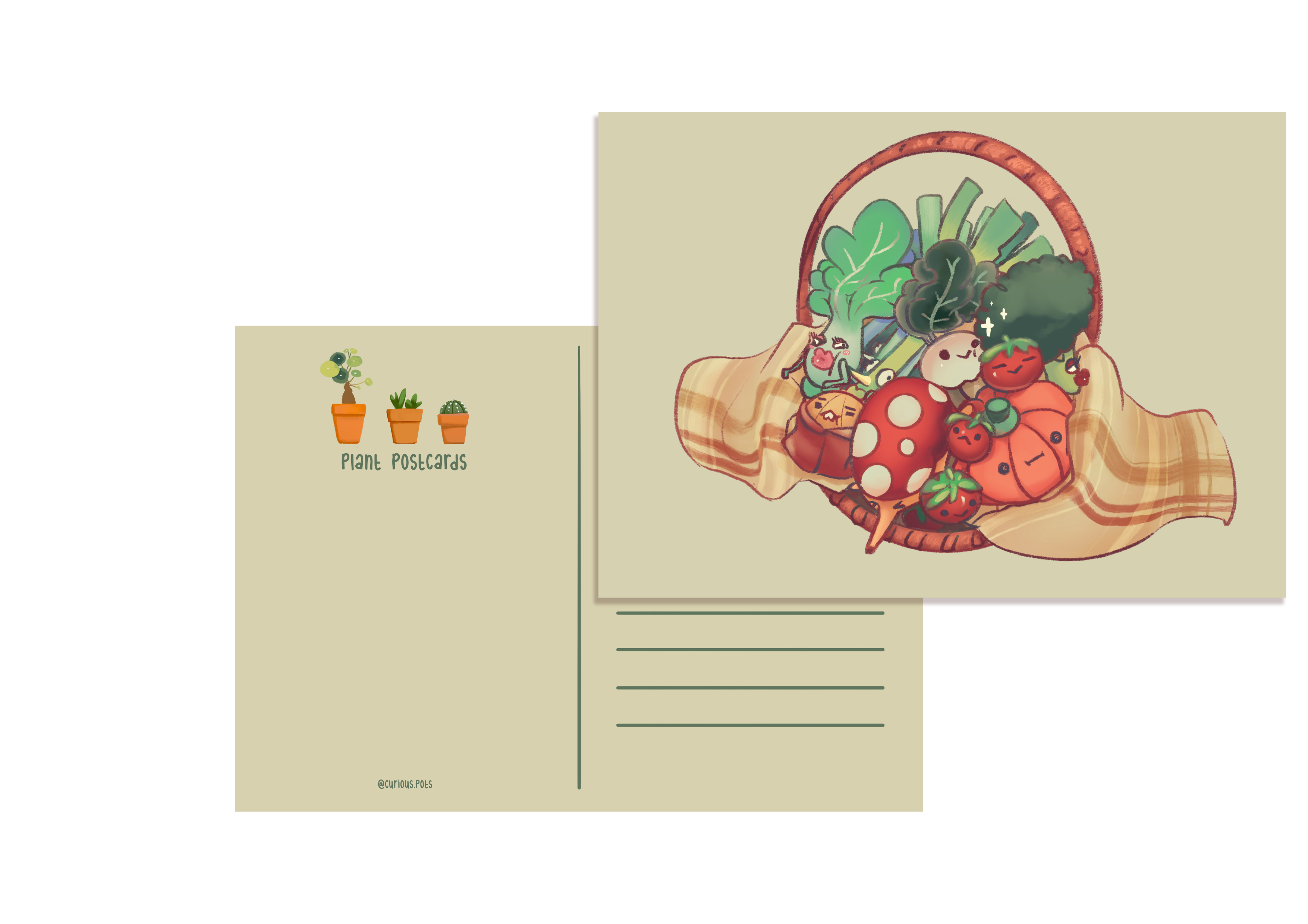Postcard - Harvest Basket