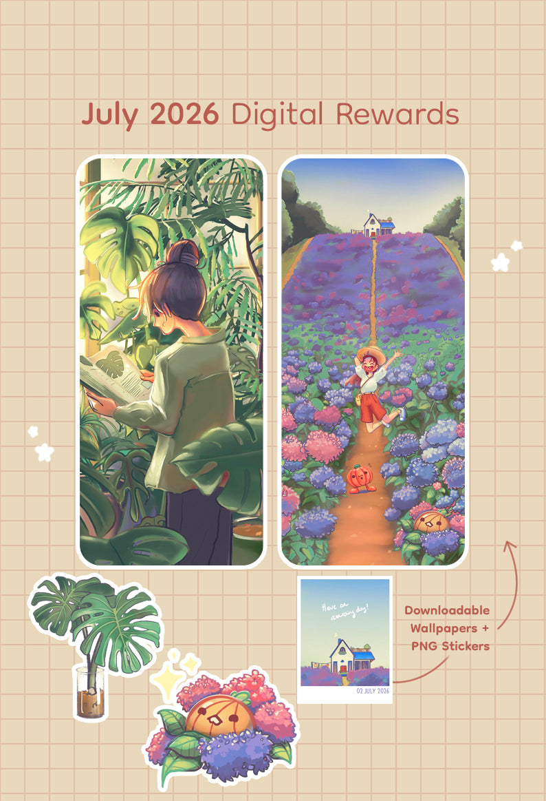 Layla's Botanical Bits - Monthly Digital Stickers and Wallpapers
