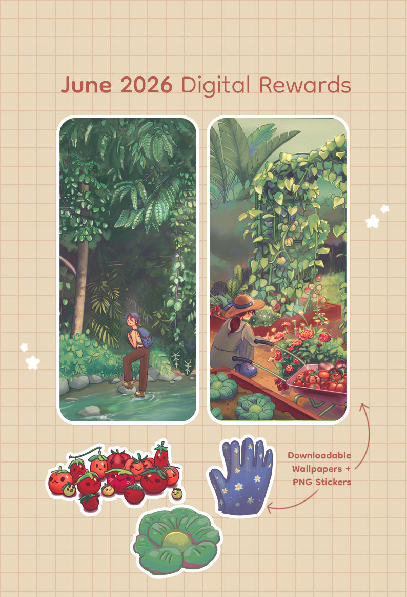 Layla's Botanical Bits - Monthly Digital Stickers and Wallpapers
