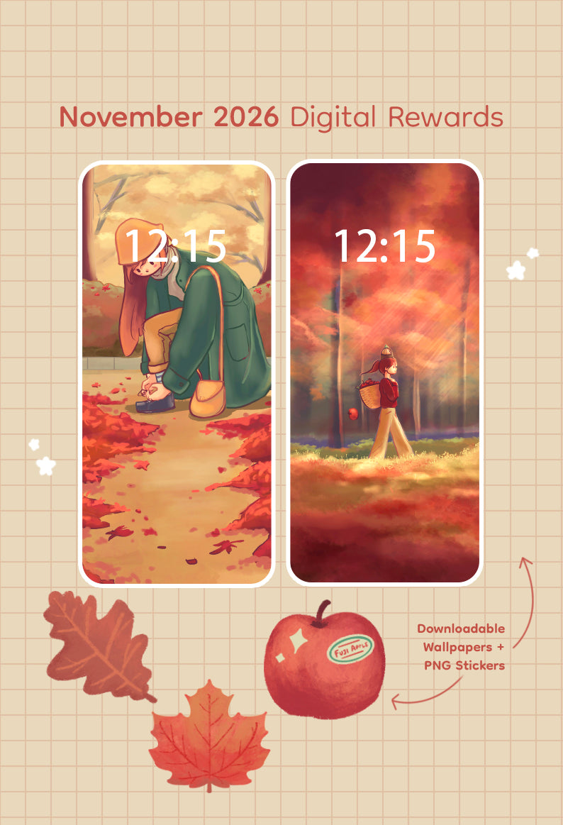 Layla's Botanical Bits - Monthly Digital Stickers and Wallpapers