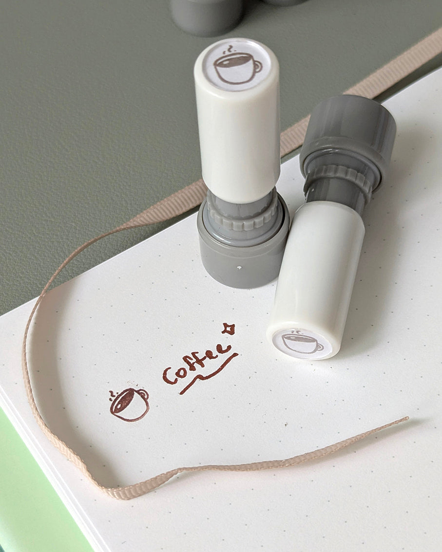 Mini Self-inking Chop - Coffee