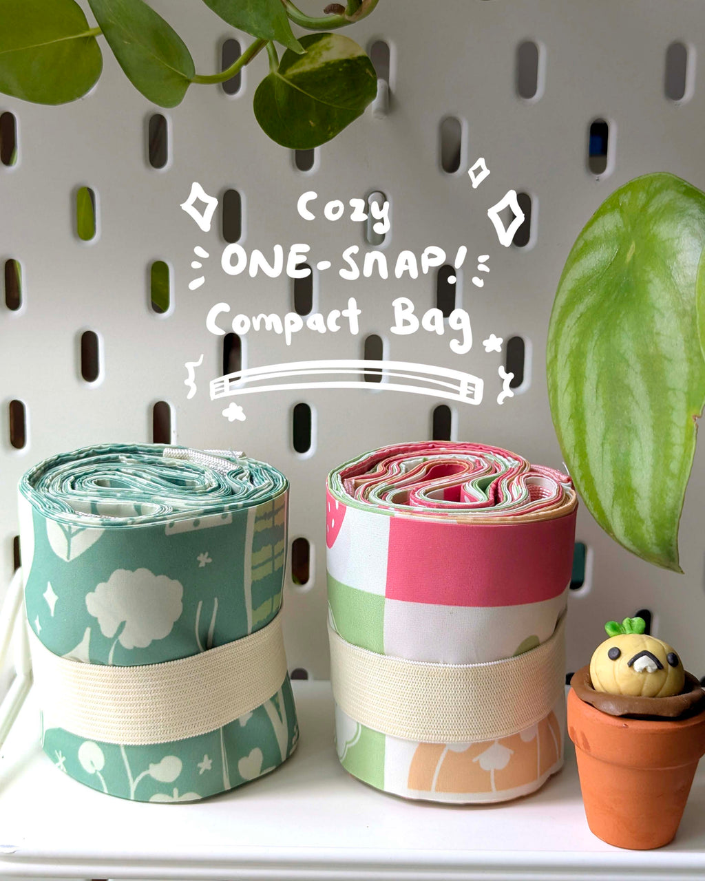 Cozy "One-Snap" Compact Bag: Fold it in One Go! - Spring & Summer