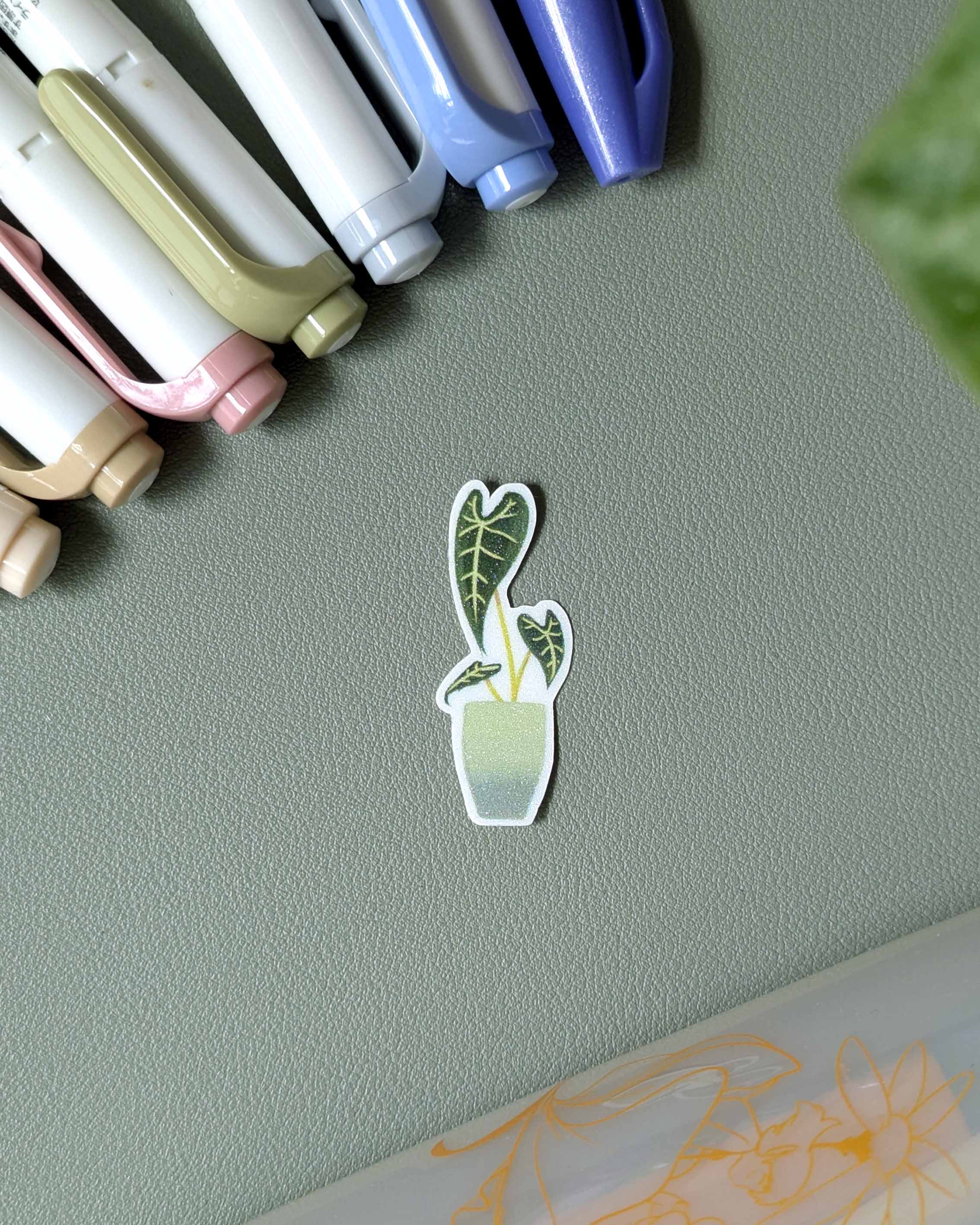Vinyl Sticker - Alocasia Frydek - Small