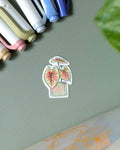 Vinyl Sticker - Caladium Strawberry Star