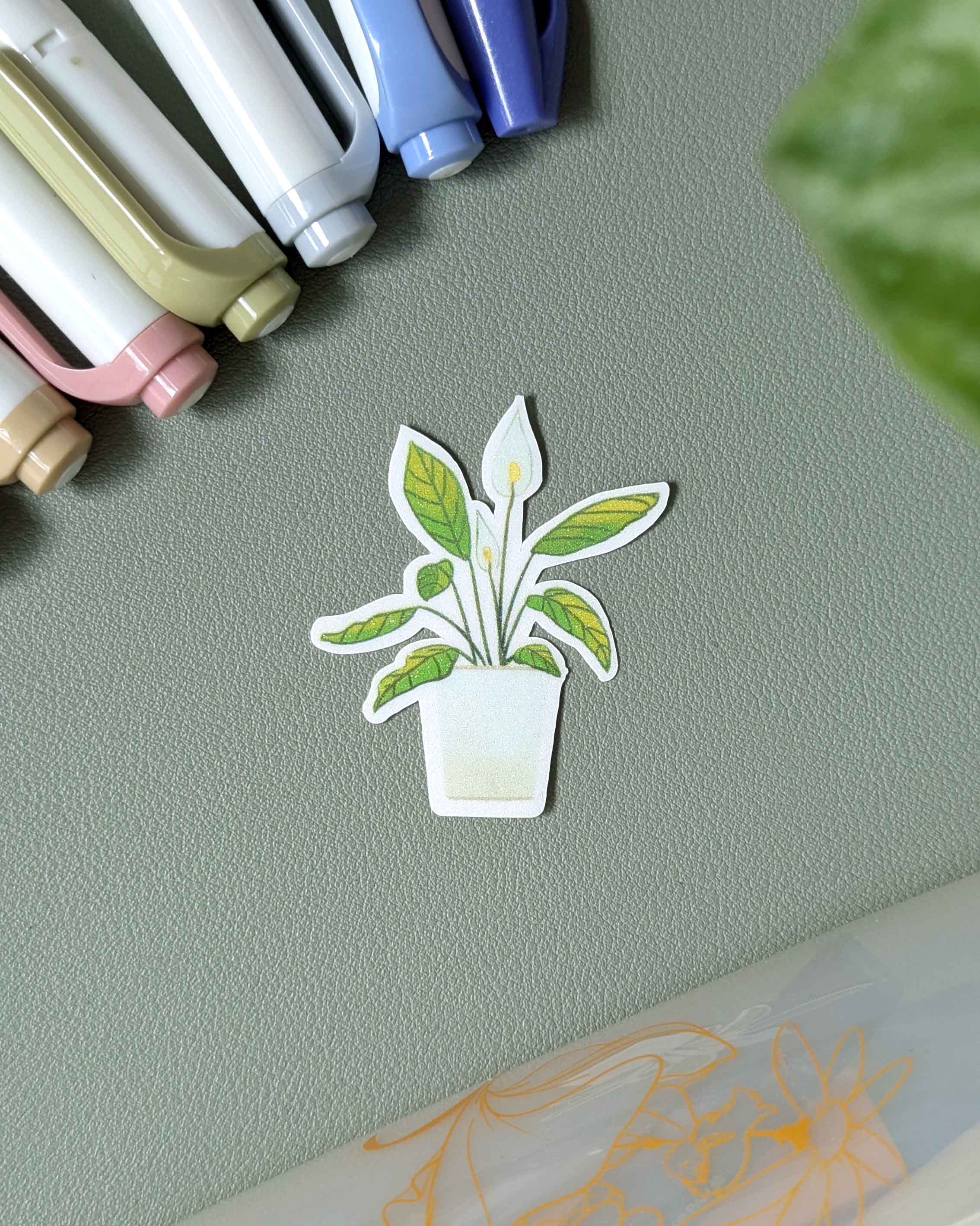 Vinyl Sticker - Peace Lily