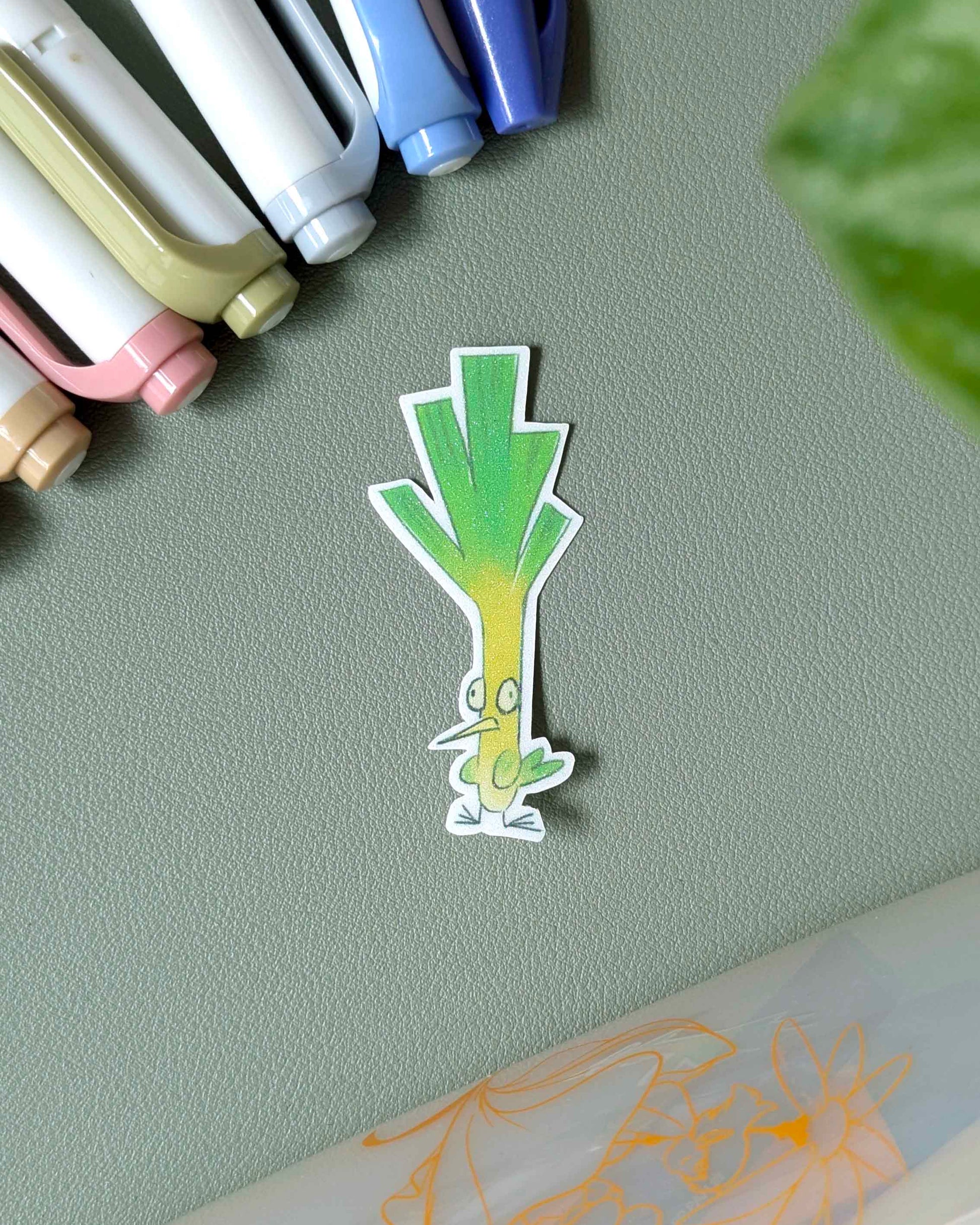 Plant Buddy Vinyl Sticker - Leek Chick