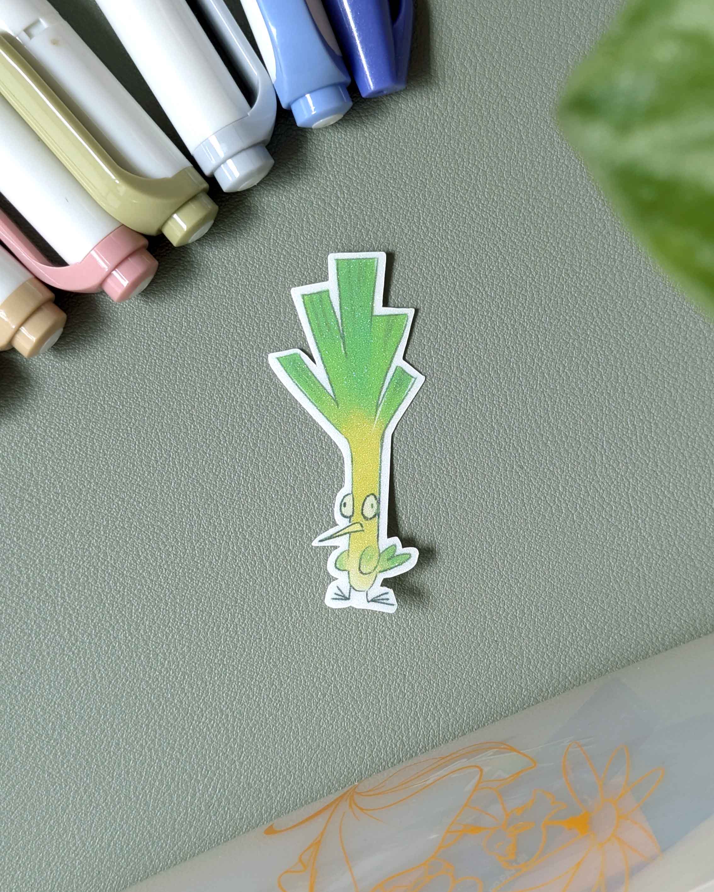 Plant Buddy Vinyl Sticker - Leek Chick