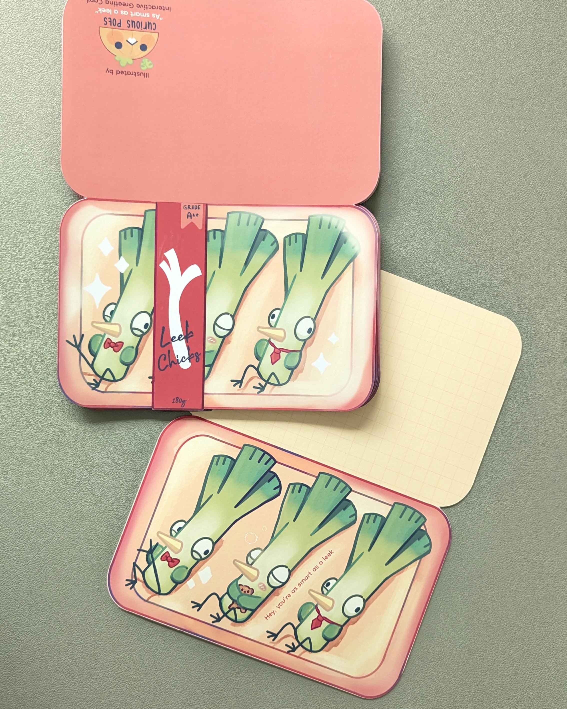 Interactive Greeting Card - As Smart As A Leek