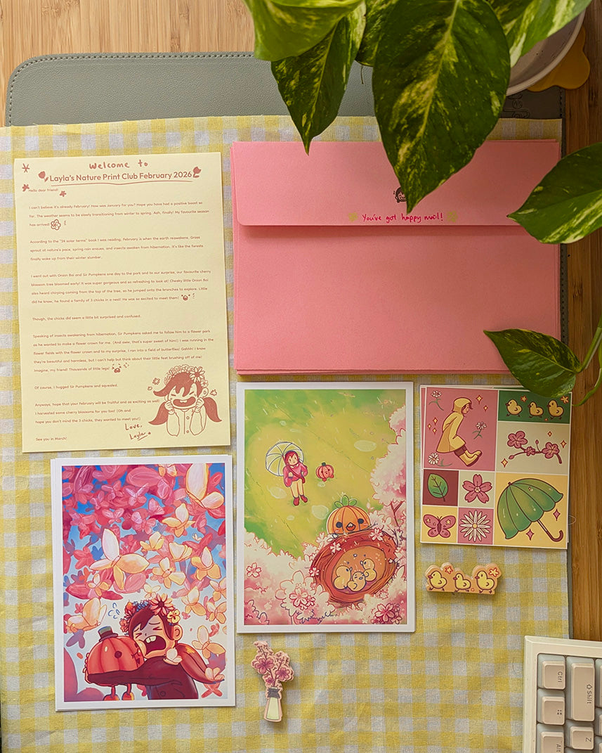Layla's Nature Print Club - February 2026