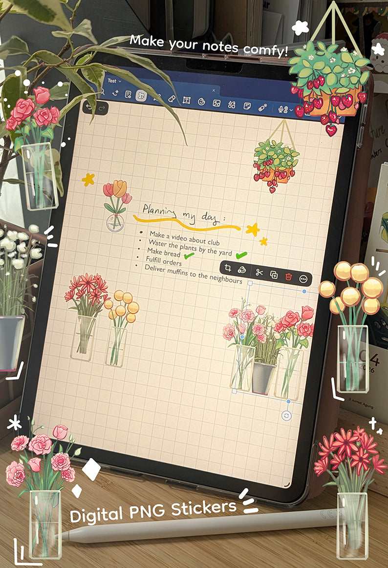 Layla's Botanical Bits - Monthly Digital Stickers and Wallpapers