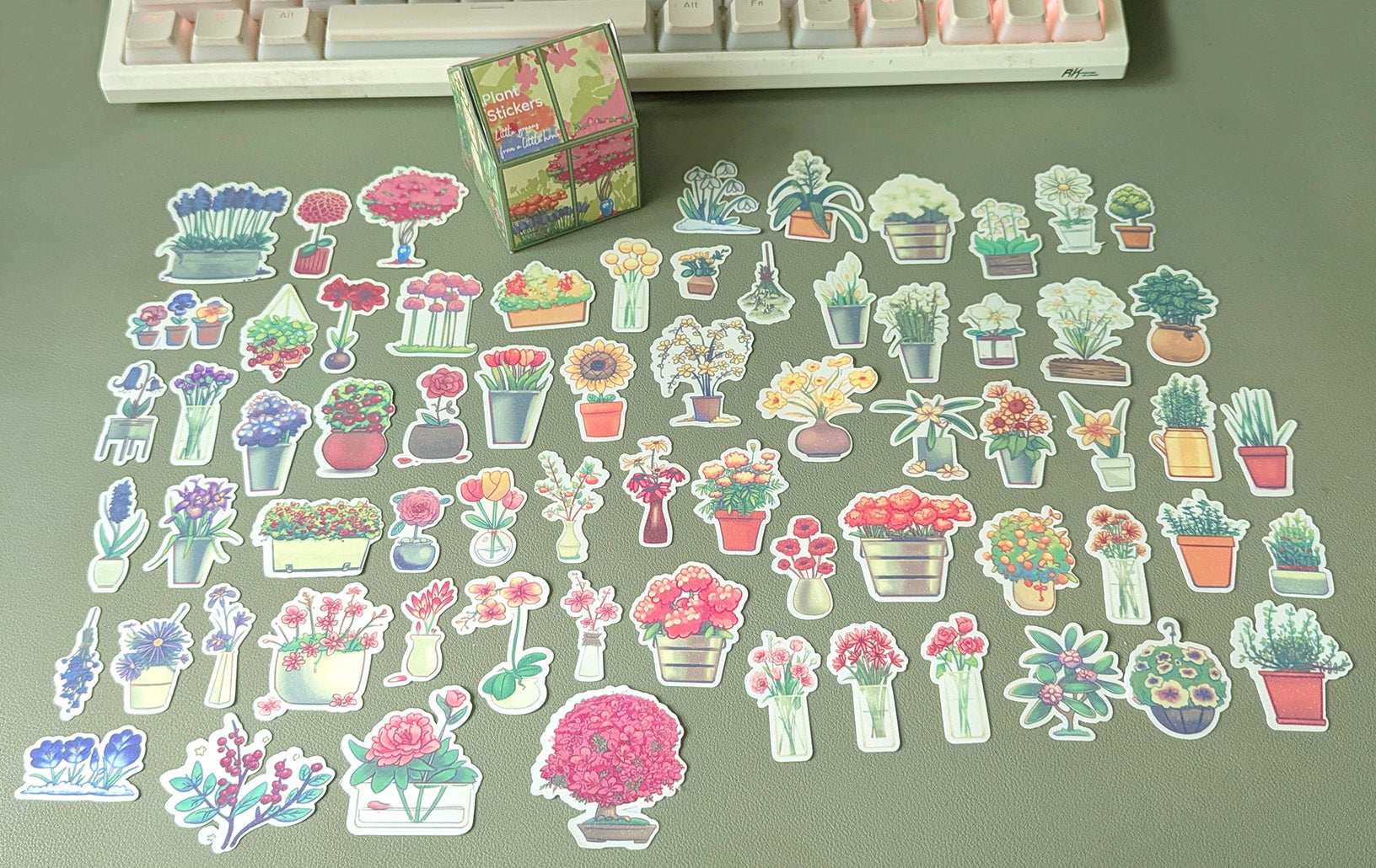 Greenhouse Plant Stickers Set - Flowers & Ferns