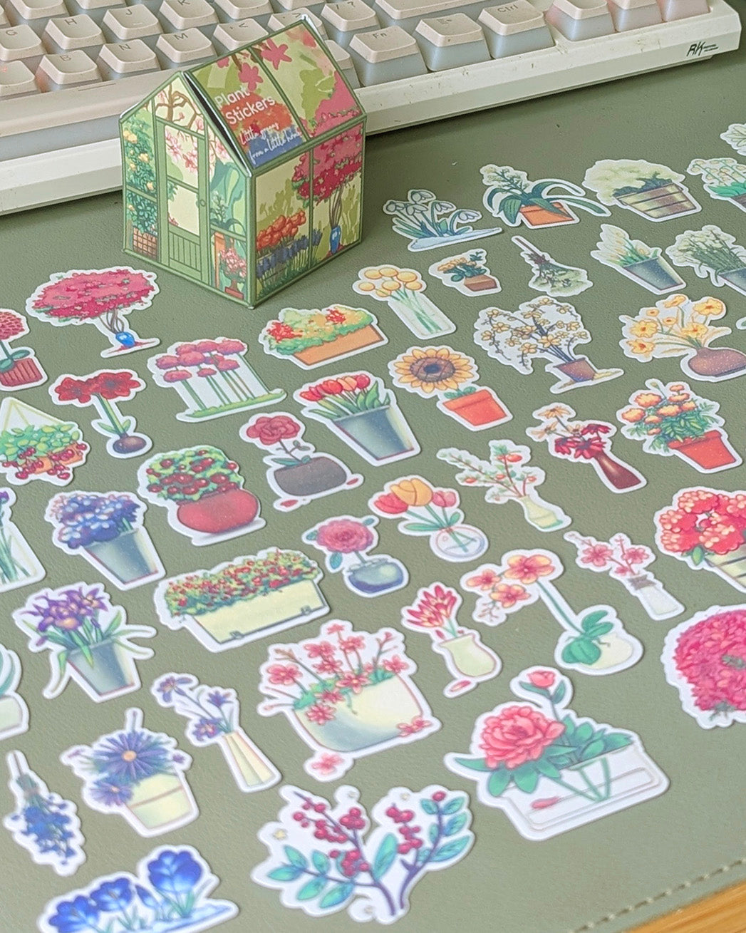 Greenhouse Plant Stickers Set - Flowers & Ferns
