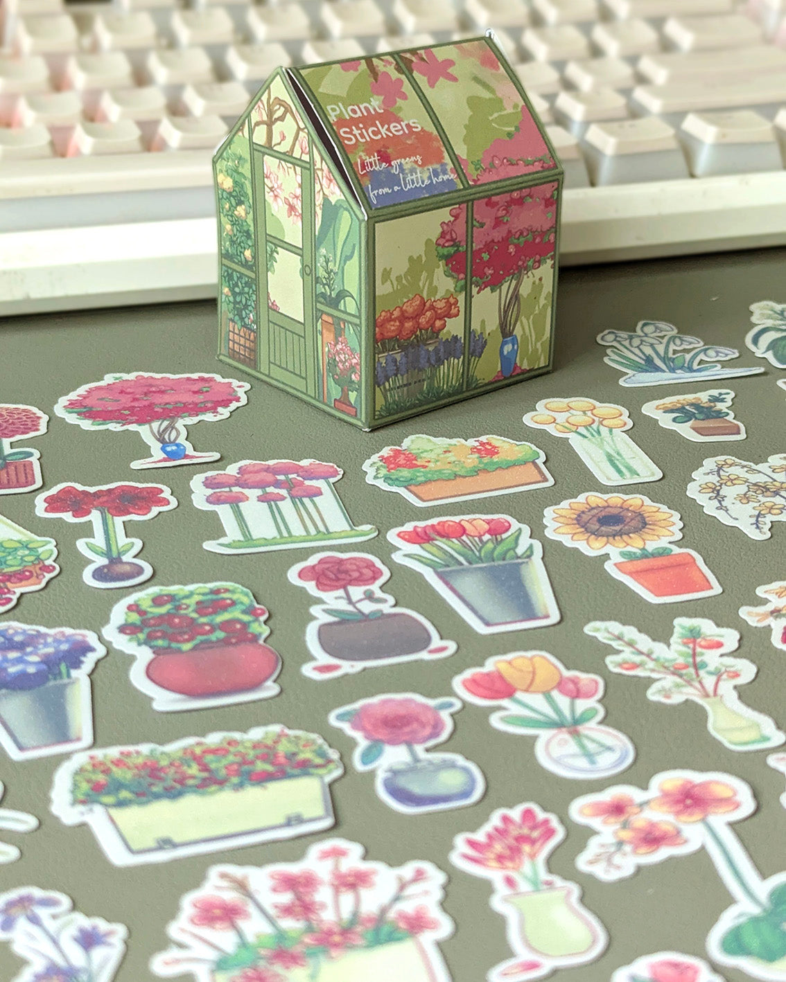 Greenhouse Plant Stickers Set - Flowers & Ferns