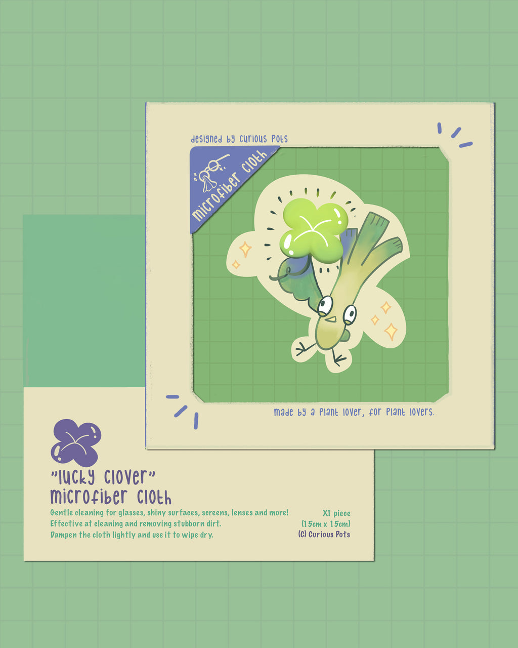 Multipurpose Microfiber Cloth / Lens Cloth - Lucky Clover