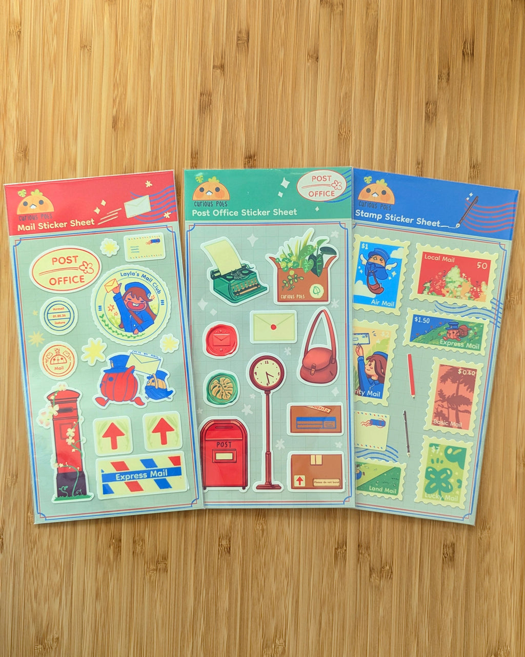 Layla's Post Office Sticker Sheet - Post Office (Green)