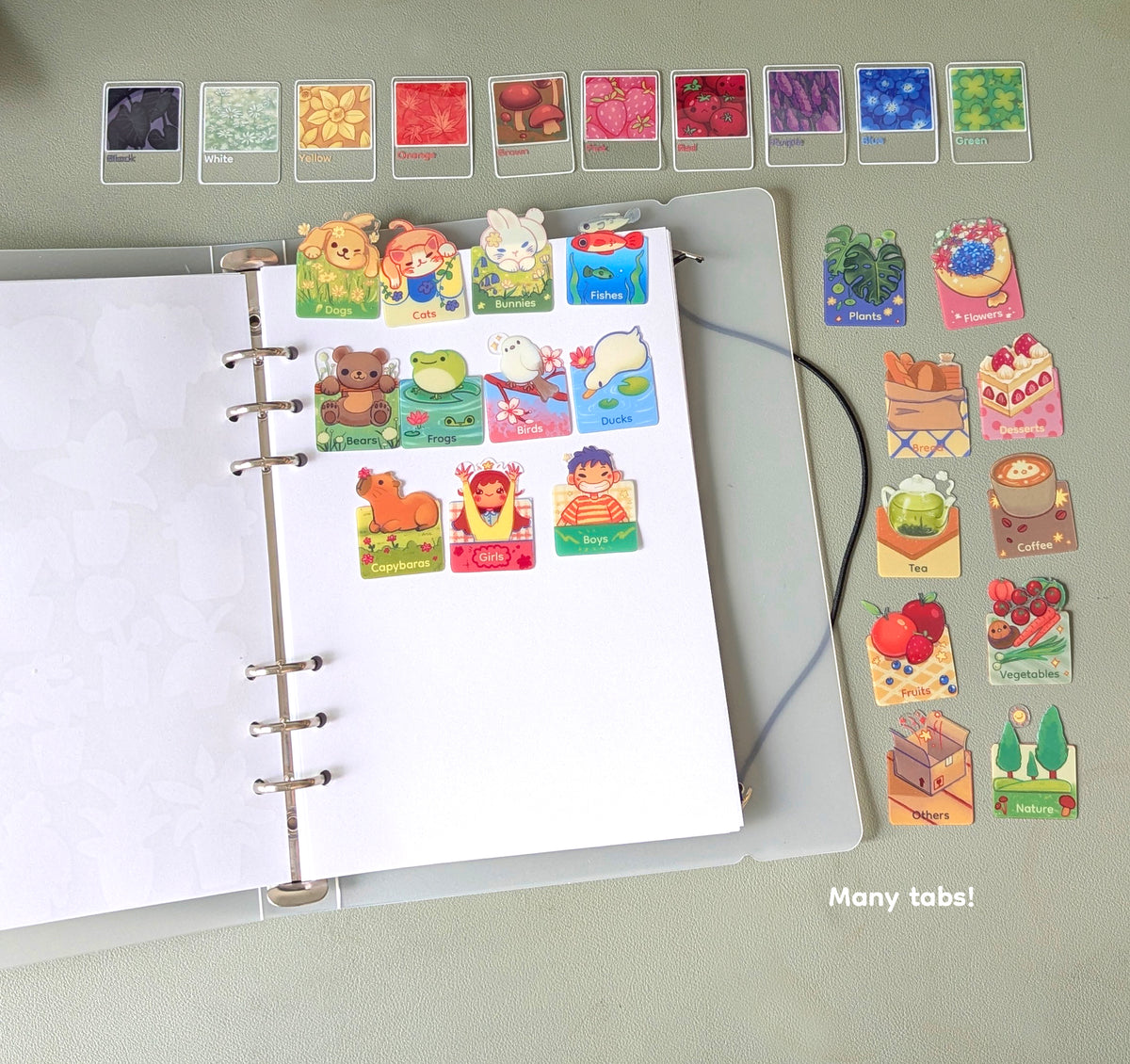 Acrylic Tabs - Sticker Book Organizer & Mini Bookmark (Bundle)