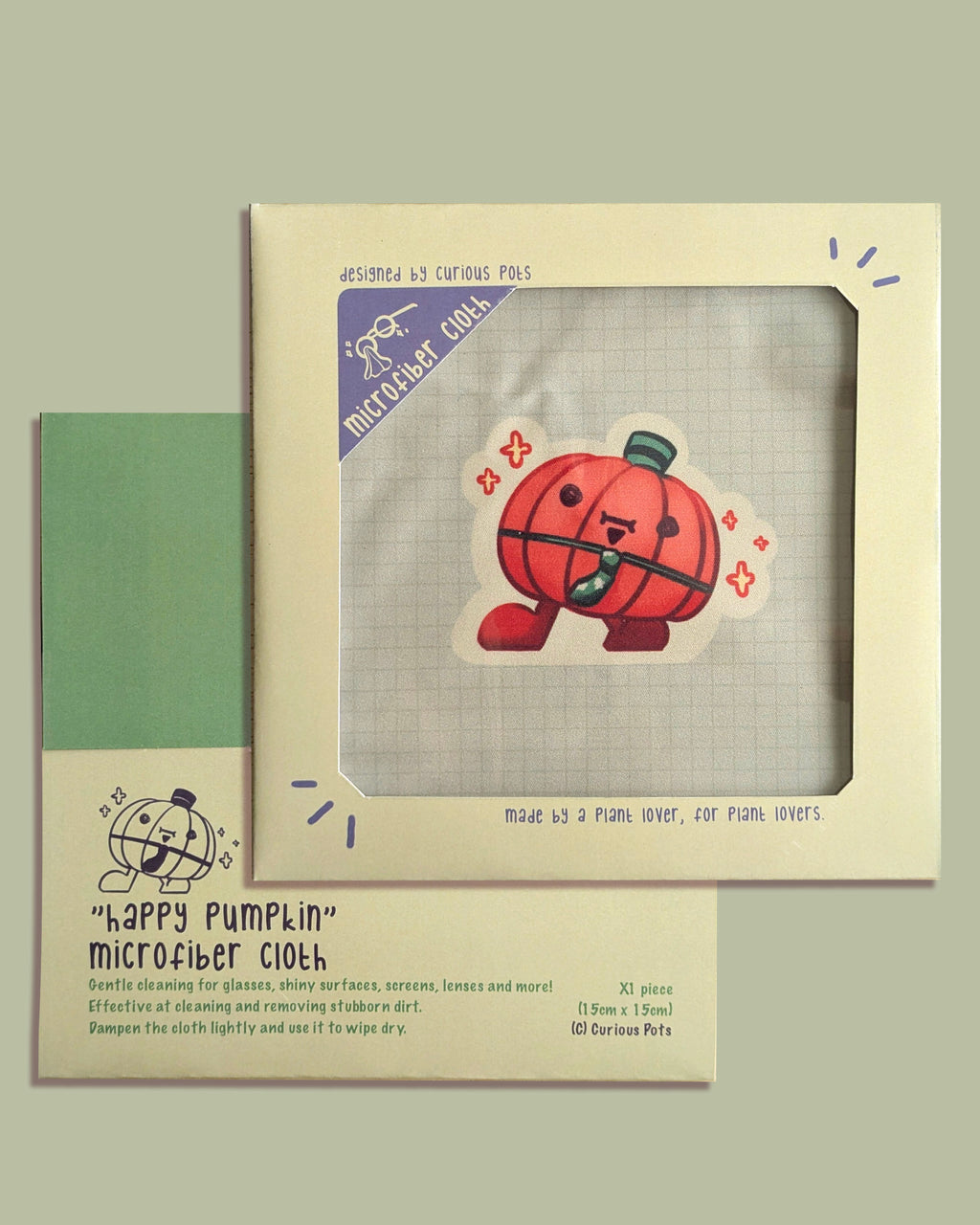 Multipurpose Microfiber Cloth / Lens Cloth - Happy Pumpkin