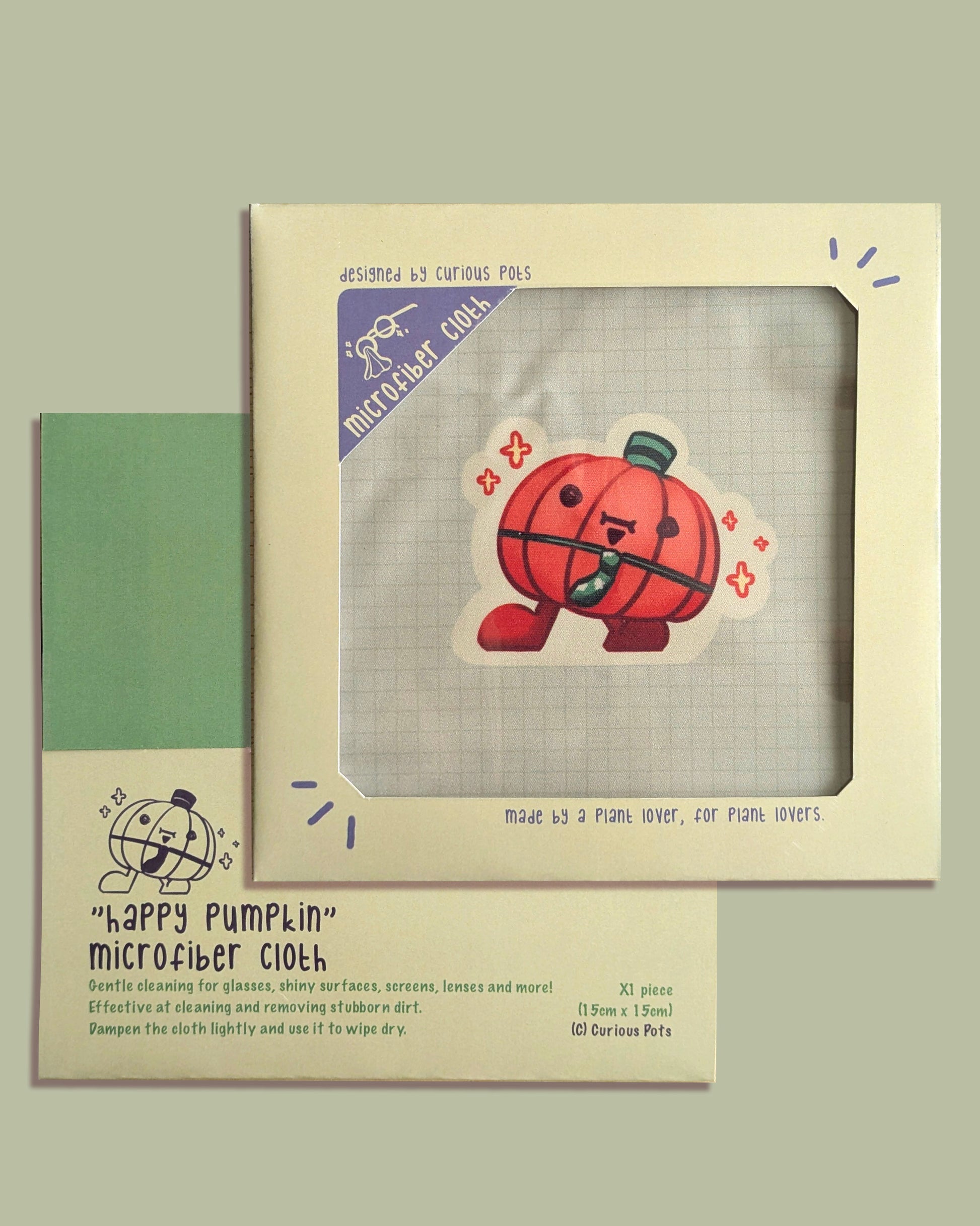 Multipurpose Microfiber Cloth / Lens Cloth - Happy Pumpkin