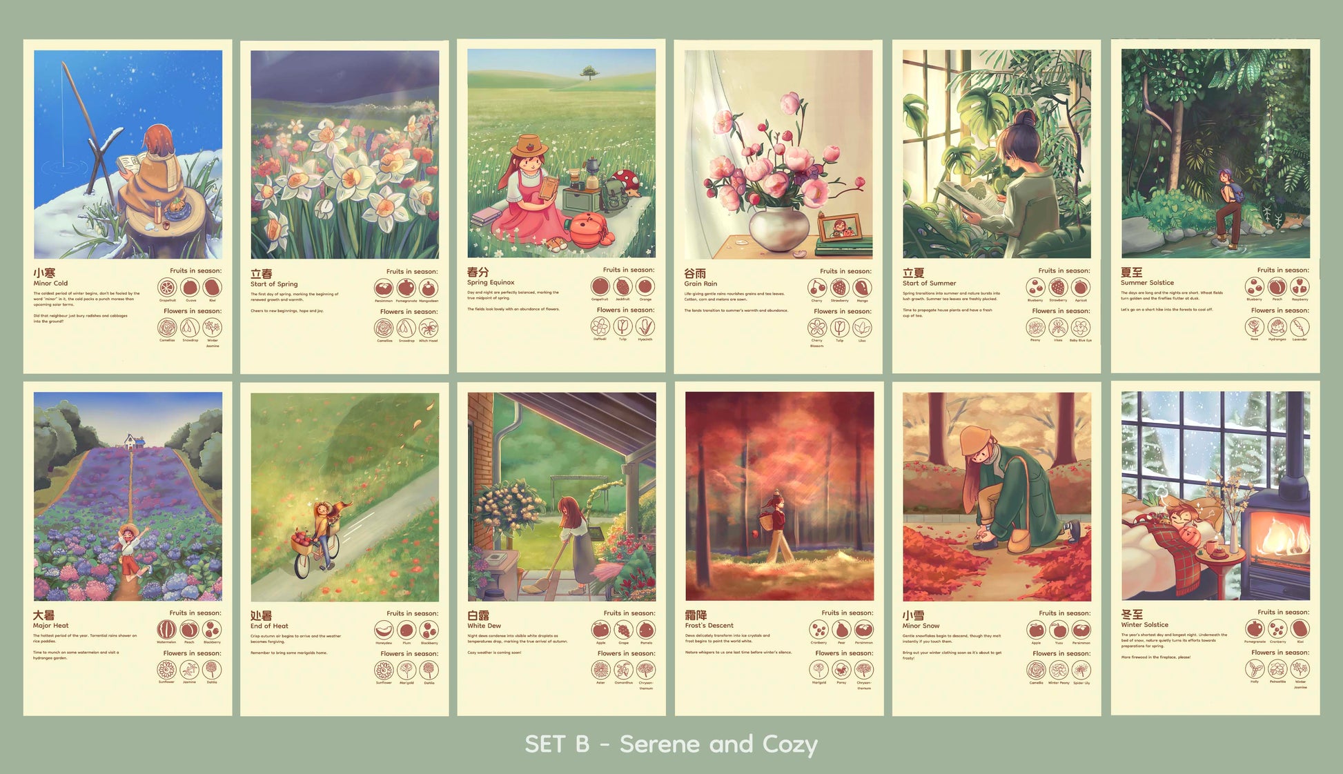 24 Solar Terms 2026 Calendar - Multipurpose and Nature-inspired