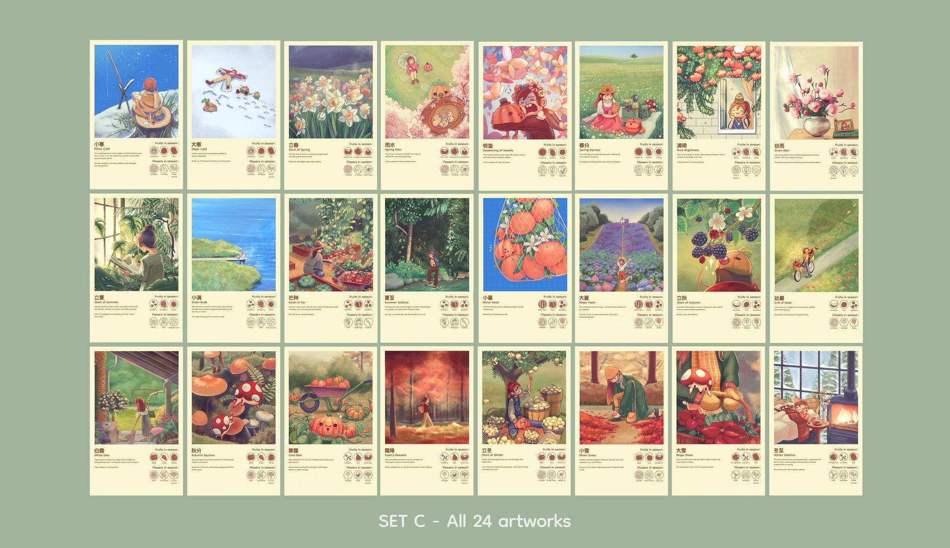 24 Solar Terms 2026 Calendar - Multipurpose and Nature-inspired