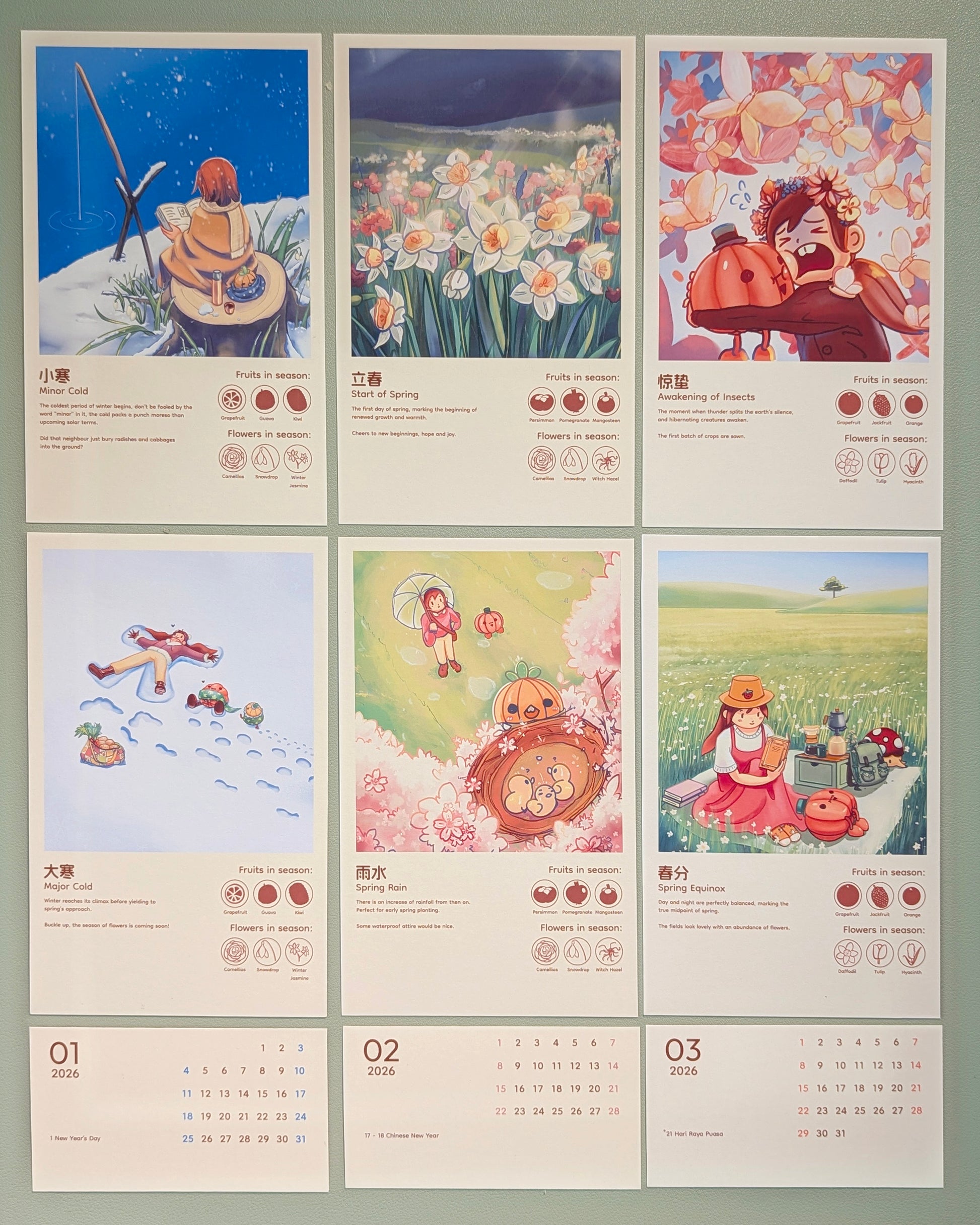 24 Solar Terms 2026 Calendar - Multipurpose and Nature-inspired