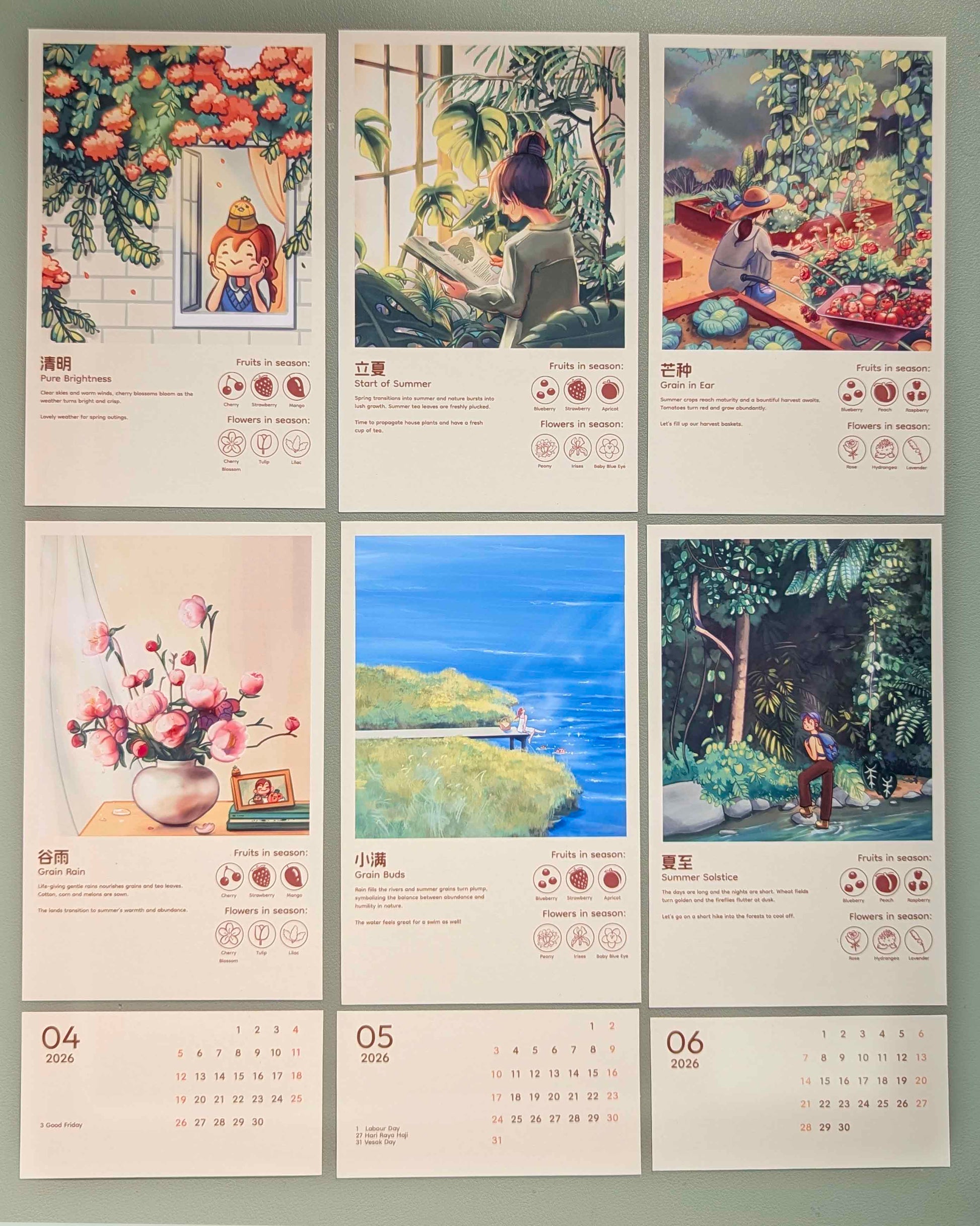 24 Solar Terms 2026 Calendar - Multipurpose and Nature-inspired