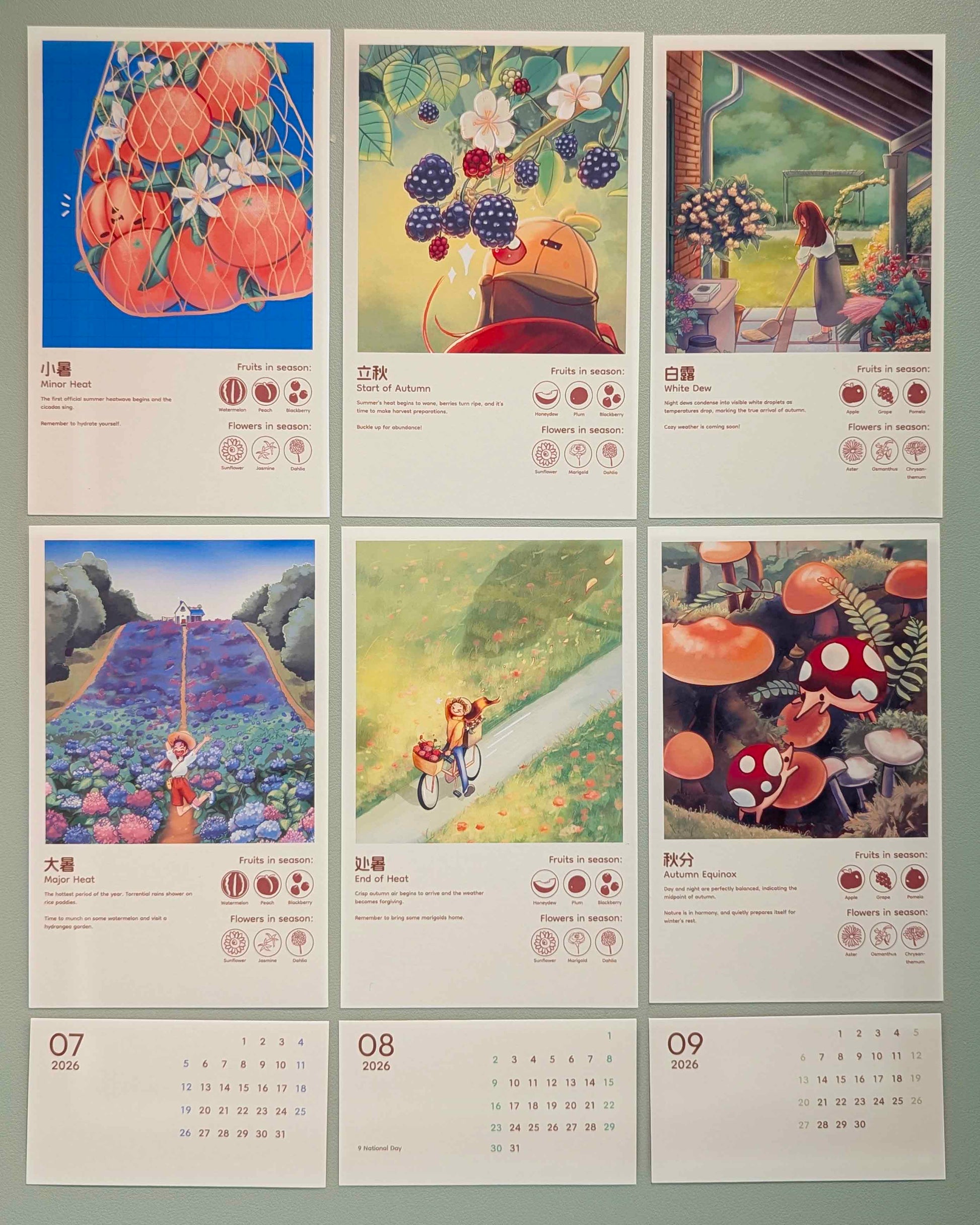 24 Solar Terms 2026 Calendar - Multipurpose and Nature-inspired