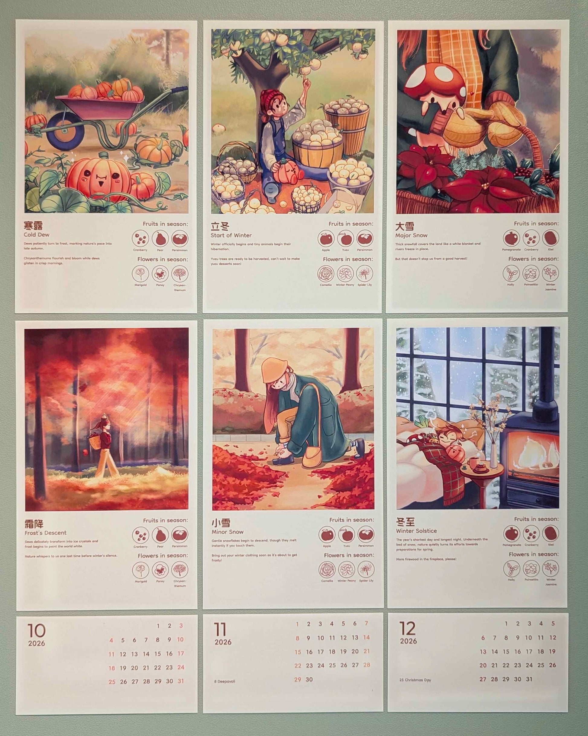 24 Solar Terms 2026 Calendar - Multipurpose and Nature-inspired